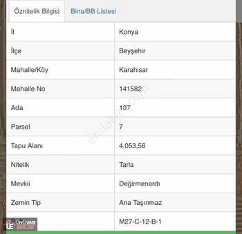 Ünüvar Emlak'tan Karahisar Mh Satılık Tarlalar Seç Beğen Al