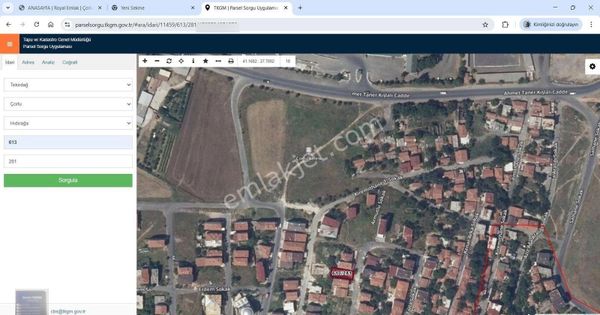 Çorlu Da Sözleşmeli Satılık 3 Kat İmarlı Konut Arsası