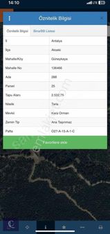 Clara Gayrimenkul'den Akseki'de Satılık Tarla