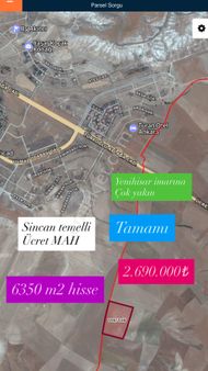 Sincan Ücret Mah Yenihisar İmarına Yakın Satılık Tarla