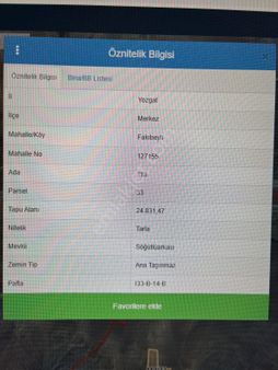 Erol Emlak Tan Satılık 24.831.47 Satılık Ticari Alan Tarla