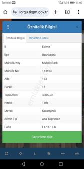 Remax Land'ten Uzunköprü/muhacırkadı Köyü'nde Satılık Tarla