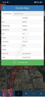 Atabey Gayrimenkulden Şarköy Mürefte Mah. Satılık Tarla