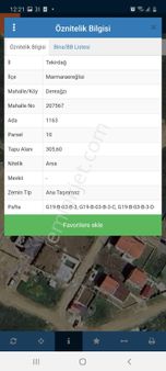 Satılık Yatırımlık İmarlı Arsa Tekirdağ Marmaraereğlisi Yeniçiftlik