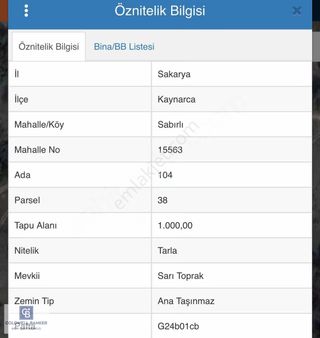 Sakarya Kaynarca Da Satılık Tarla