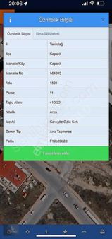 Kapaklı Devlet Hastanesi Karşısında 410m² Ticari Artı Konut Arsa