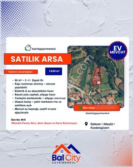 Balcity - Balıkesir Altıeylül'de 1.530 M2 İmarlı Arsa İçinde 90 M² 2+1 Ev Taşınmaya Hazır!
