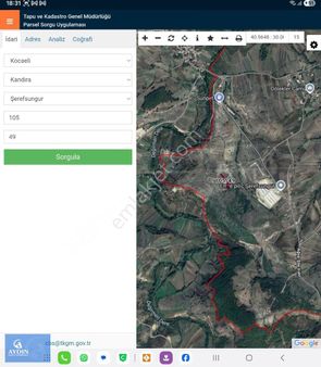 Kandıra Şerefsungurda Satılık Yatırımlık Tarla