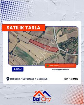 Balcity - Balıkesir Savaştepe Söğütcük'te Köy İçi 4.041 M2 Asfalt Yola Cephe Yatırım Fırsatı