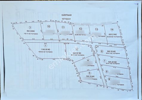 Gürpınar Da Satılık Rızai Taksim Yapılmış Bahçe Arsaları