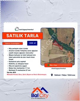 Balcity'den Balıkesir Balya’da İl Merkezine Komşu Yan Yana Köy İçi Arsalar– Yaşam Başlasın!