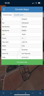 İmar Sınırı Gülpınarda Tarla