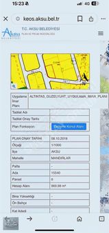 Antalya Aksu Mandırlar Da Köşe Başı İmarlı Satılık Arsa