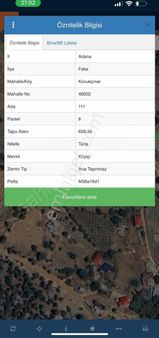 Adana Feke Kovukçınar Merkez Konumda 659 M² Yatırımlık Tarla