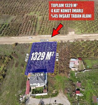 Gümüşova Fatih Mahallesinde Satılık 1329m² Arsa