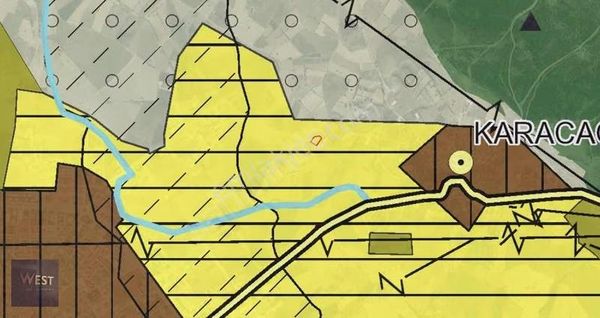 Karacaören Sarı Bölgede Hisseli Toplam 2.8 Dönüm Satılık Tarla