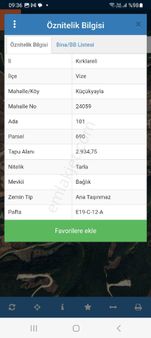 Vize Küçükyaylada Etrafında Yapı Olan Arazi