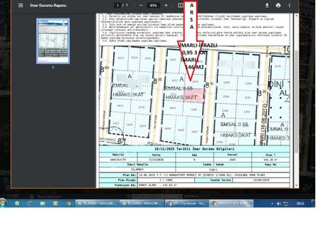 A.köy İslambey Mah. Yatırımlık- Tek Daire İnşaatlık 0,95 3 Kat İmarlı 146 M2 Arsa