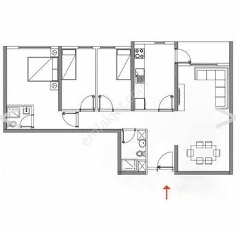 Teslim Edilmiş Bakyapı Prestij Yeni Hayat 3+1 Köşe Tip Daire