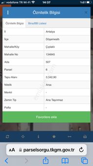 Antalya Döşemealtıçıblaklı Da İki Adet Toplam 6680 M2 Arsa Ticari Alan Satılıktır Ayrıntılar İçin Ar