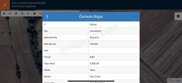 Resmi Yola Cephe 520 M² Çaplı Muvafakatnameli Köy Dibi Arsa