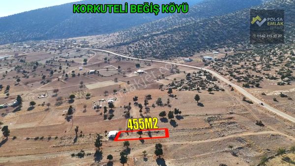 ✅korkuteli✅beğiş Köyü ✅satılık 455m2 Tarla✅elektrik Su Yakın✅etrafında Yerleşim Var