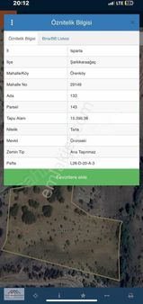 Şarkikaraağaç Ören Köy 15.000m2 Tarla