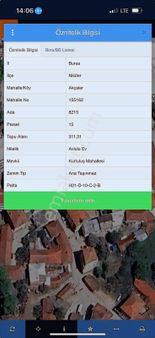 Bursa Nilüfer Akçalar Satılık 311 M2 Konut İmarlı Müstakil Arsa