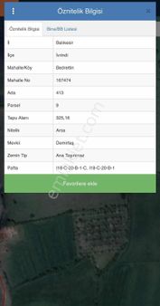 Balnova Dan Balıkesir İvrindi Bedrettin Mah. 325 M2 Satılık Arsa