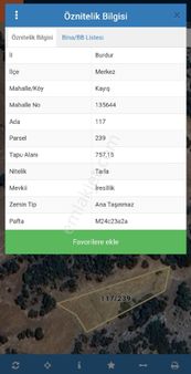 Burdur Merkezde 3 Tapu 230.000bin