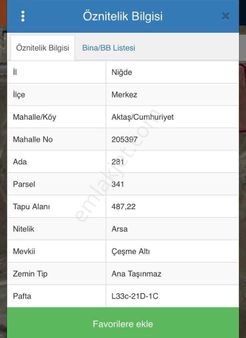 Niğde Merkez Aktaş Toki & Gümüşler Barajı Yanı Satılık Arsa