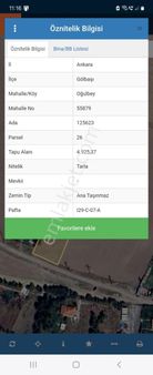 Ankara Gölbaşı Oğulbey Mah. Satılık 5 Dönüm Tarla