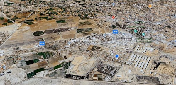 Konya Karatayda Sanayi Bölgesinde Satılık Yatırımlık Arsa