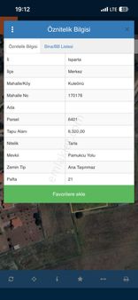 Isparta Eğirdir Yolunda Tek Tapu 6320 M2 Satılık Tarla