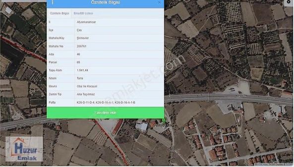 Çay Da Toplu İş Yeri Alanında Çevreyoluna 70m Satılık Tarla..!