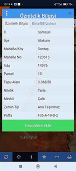 Atakum Sarı Taşda Satılık Acil Tarla