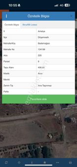 Antalya Döşemealtı Badem Ağacı Mevkii Köşe Başı Satılık Arsa