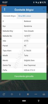 Frank Group Satılık Tarla Bandırma / Yeniziraatlı 5.738 M²