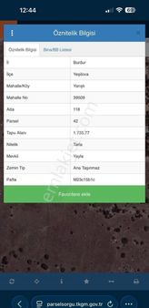 Burdur Yeşilova Yarışlı’da Satılık 1.735 M2