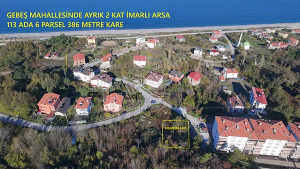 Kastamonu Cide Gebeş Mahallesinde Satılık 2 Kat İmarlı 386 Metre Kare Arsa