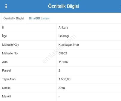 Gölbaşı Kızılcaşar Mahallesin'de Satılık 1500 M2 Villa Arsası