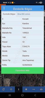 Turyap Körfez'den Kandıra Tatarahmet Köyünde Satılık Tarla