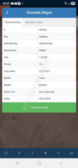 Gölbaşı Velihimmetli'de 23 Dönüm Tek Tapu Daire Takaslı