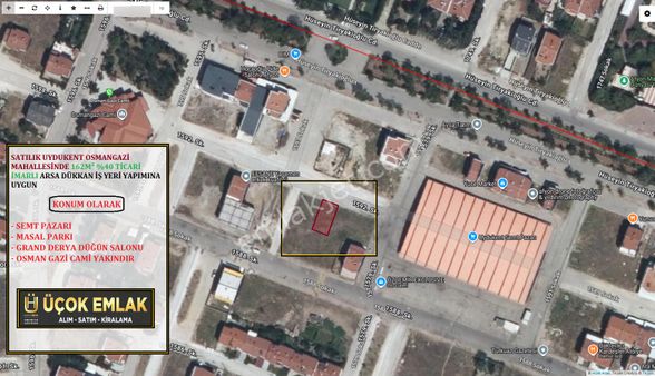 Afyon Üçok Emlaktan Osmangazi Mah Ticari İmarlı 162m² Satılık Arsa