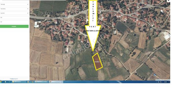 Tekirdağ Hayrabolu Aydınlar Köy. Yatırımlık 2.373 M2 Tarla Satılık