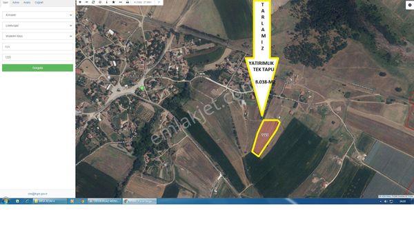 K.eli Lüleburgaz Müsellim Köy.yatırımlık Tek Tapu 8.038 M2 Tarla