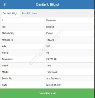 Satılık Verimli Elma Bahçesi 25.270 M²