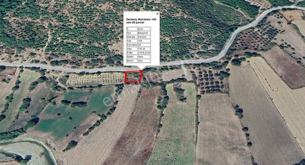 Komutan Emlaktan Dereköyde Karalar Yolu Üzeri 730 M2 Hobi Bahçesi