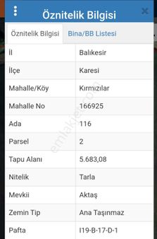 Pw Plus'tan Karesi Kırmızılar'da Yola Cephe Satılık Tarla