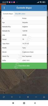 Konya Dağdere Mah Bulunan Tarla Satılık